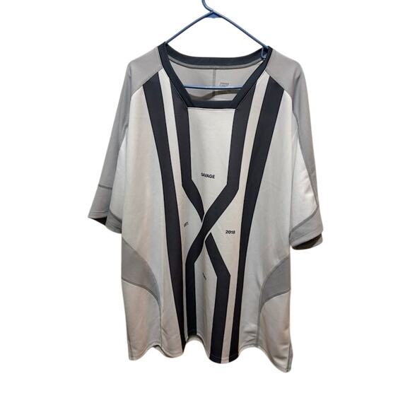Savage X Fenty League Short-Sleeved Jersey in Angel White and Silver size XXXL - Picture 1 of 7